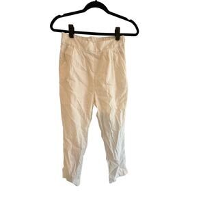 Leith White Linen Pants Size S